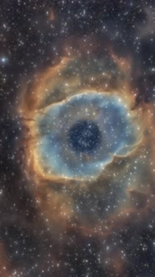 Dynamic Space Nebula with Twinkling Stars Vertical Background