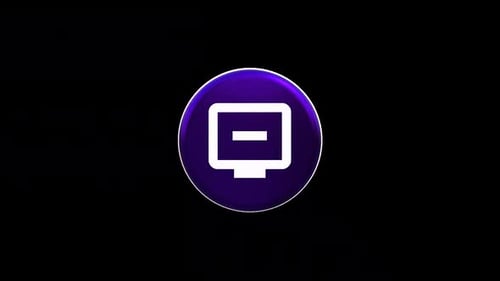 3D Spinning Computer Monitor Minus Icon Animation