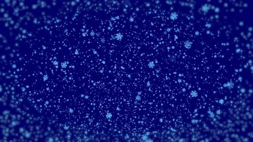 Animated Winter Snowflakes Falling Background Loop