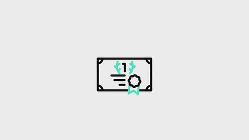 Minimalist Line Certificate and Award Icon Animation