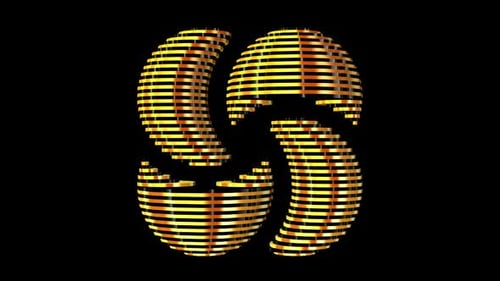 Black and Gold Figure, Alpha Channel, 3D Render, Exclusive, Looped Rotation, Unique Design