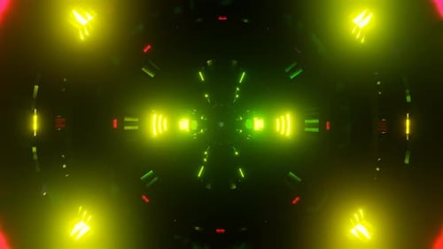 A Lively VJ Loop Backdrop with Pulsating Neon Disco Strobe Lights and Dynamic Colors