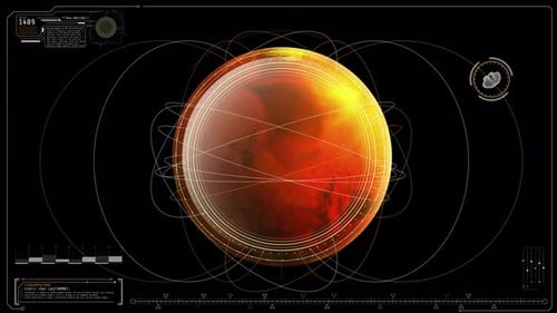 Infografik-Daten zum Hintergrund des Planeten Mars
