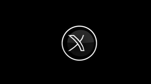 Modern X Symbol Logo Reveal Animation