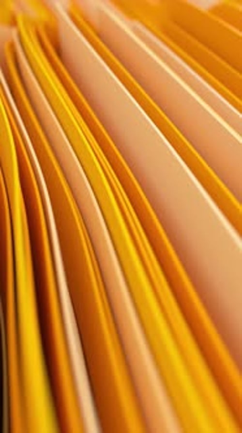 Abstract Wavy Yellow and Orange Ribbons Motion Background