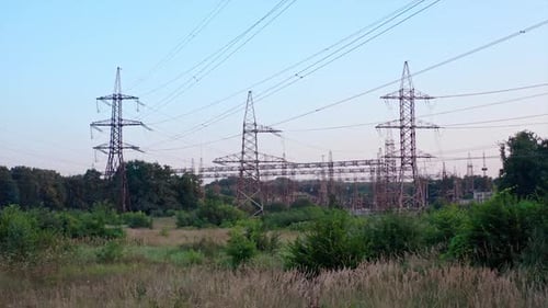 Electrical Towers in a Rural Field