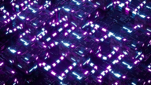 Neon Sci Fi Background 02
