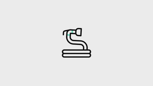 Animiertes Wasserschlauch-Symbol