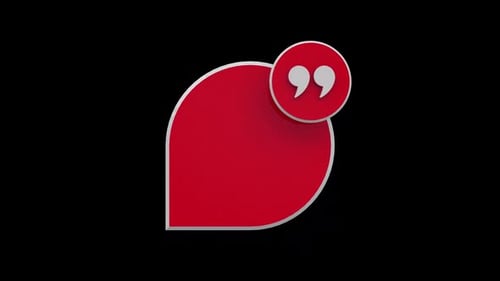 ZITATE 3D TEXT BUBBLE ALPHA LOOP ROT