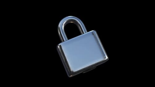 Lock Icon 3 D Model V2