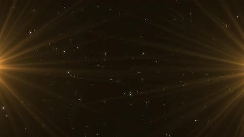 Golden Sparkling Light Rays Awards Background Animation