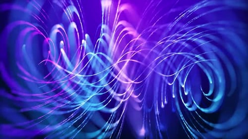 Abstract Flowing Glowing Light Lines Background