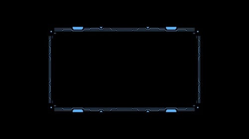Coleção de interfaces: Retire os elementos que fluem por uma moldura retangular no centro, desaparecendo em um