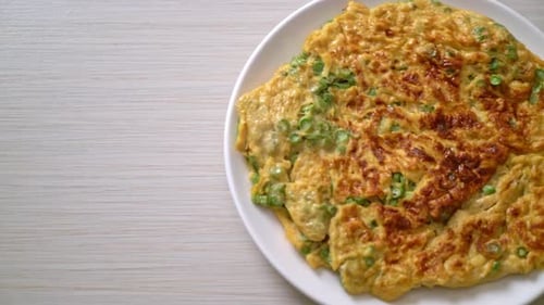 Vegetable Egg Omelet on a Plate