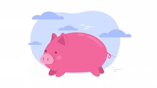 Animated Running Pig Loader