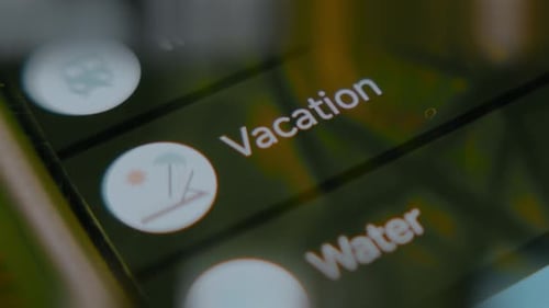 Categoria de férias no aplicativo Money Manager para rastrear despesas e orçamento