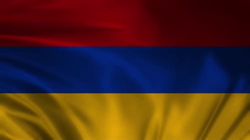 Waving Flag of Armenia Realistic Looping Animation