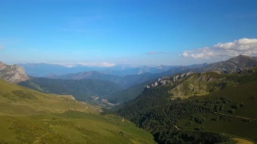 Picos allure: Drone's-eye view unveils the untamed beauty of Europe's rugged giants.