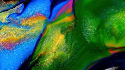 Colorful Glitter Streaks in an Abstract Design