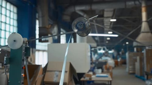 Metal Strip Rolling in a Factory