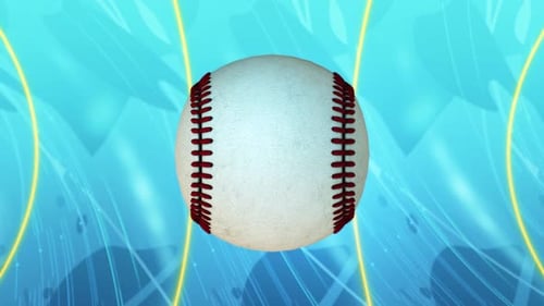 Baseball Game Looped Background Soccer Ball Seamleass Looped Blue Clean Abstract 4 K 60 Fps