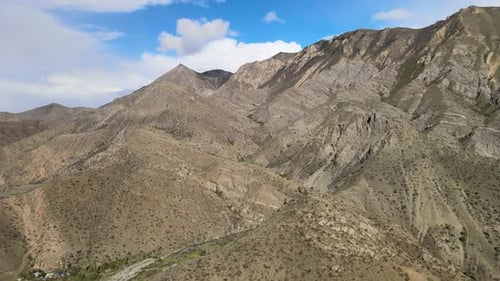 aerial panoramic view mountains landscape