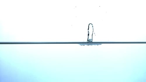 Super Slow Motion Falling Water Drop Filmed on a Highspeed Camera at 1000 Fps