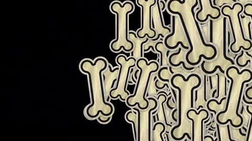 Falling Cartoon Bones Pattern Animation