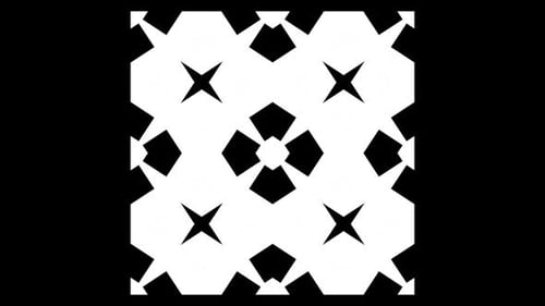 Kaleidoscope Collection: Luma matte transition of four inversely expanding concentric star shaped el