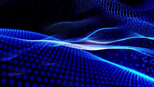 Colorful Particles Wave Flow Background Loop V3