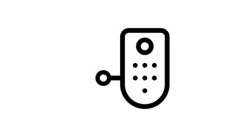 Animated Remote Control Signal Line Icon