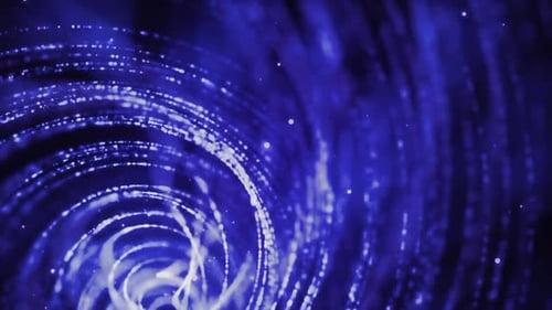 Dynamic Blue Particle Vortex Abstract Light Background Animation