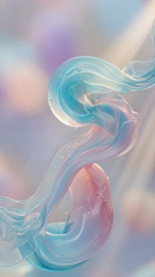 Graphiques animés 3D abstraits et cinématiques, formes organiques amorphes fluides et formes biologiques fluides