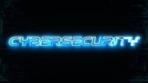 Cybersecurity Advanced Glowing With Circuit Background