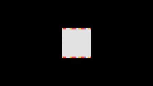 Colorful Flat Design Geometric Stripe Frame Reveal