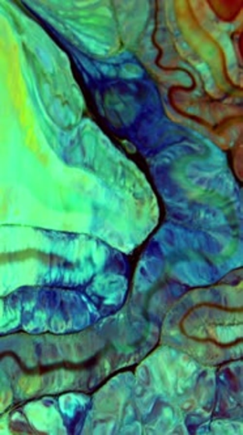 Abstract Liquid Colors Flowing Together Seamlessly