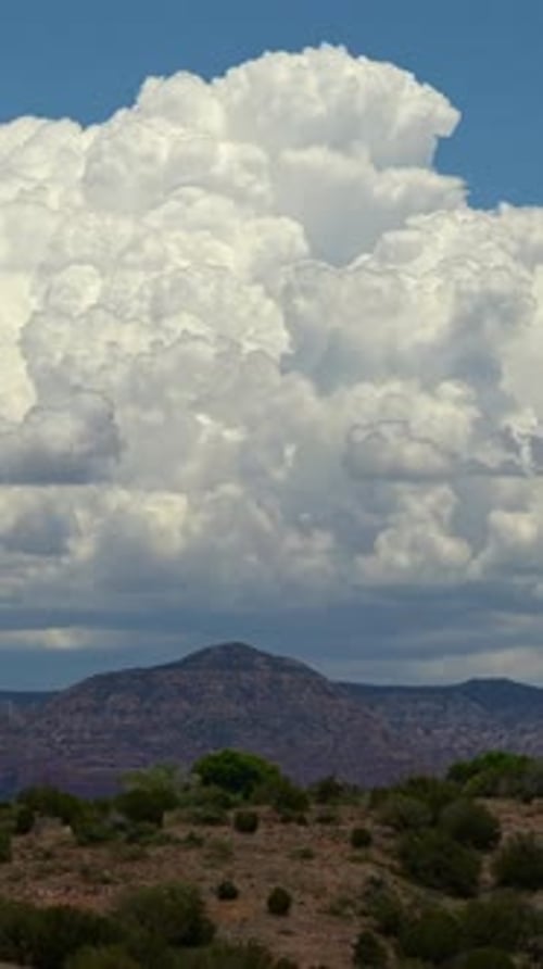 Vertical Video Storm Clouds Over Sedona Arizona
