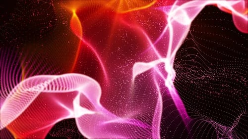 Colorful Abstract Particle Wave Background Loop V2