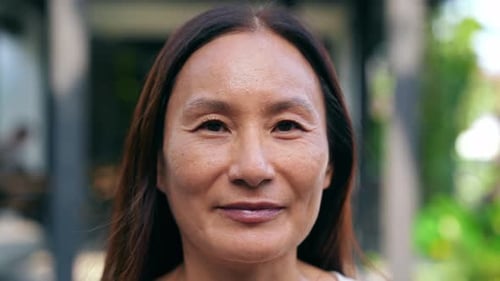 Close Up of a Woman Smiling