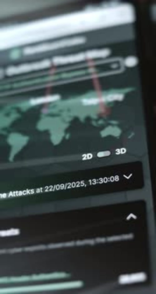 Dados em tempo real sobre ataques cibernéticos com data e hora