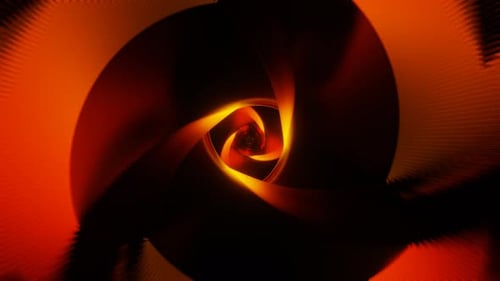 Abstract Glowing Geometric Tunnel Loop Background