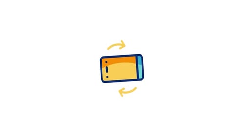 Animated Smartphone Orientation Change Icon