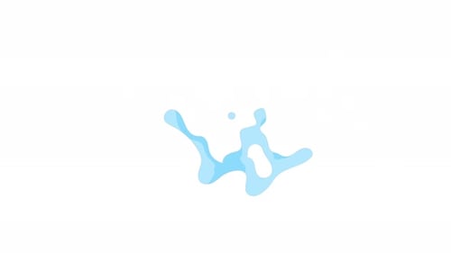 Blue liquid splashing