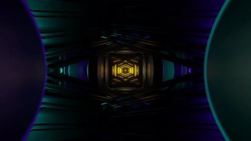 Mesmerizing and Vibrant Seamless Loop Featuring a Surreal Scifi Psychedelic VJ Display with Strobe