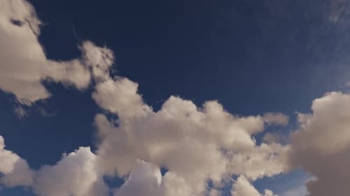 Movement, flight of clouds across the sky in the summer. Timelapse of clouds.