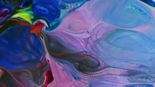 Abstract Paint Ink Spread On Milky Surface 35