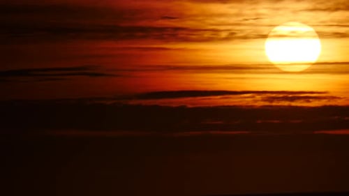 Red Burning Sunrise Sky