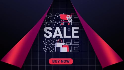 Modern Flat Design Sale Promotion Reveal Animation