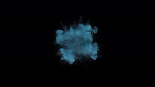 Blue Particle Burst Fluid Explosion Reveal Transition