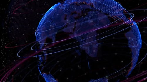 Digital Earth Global Network Animation
